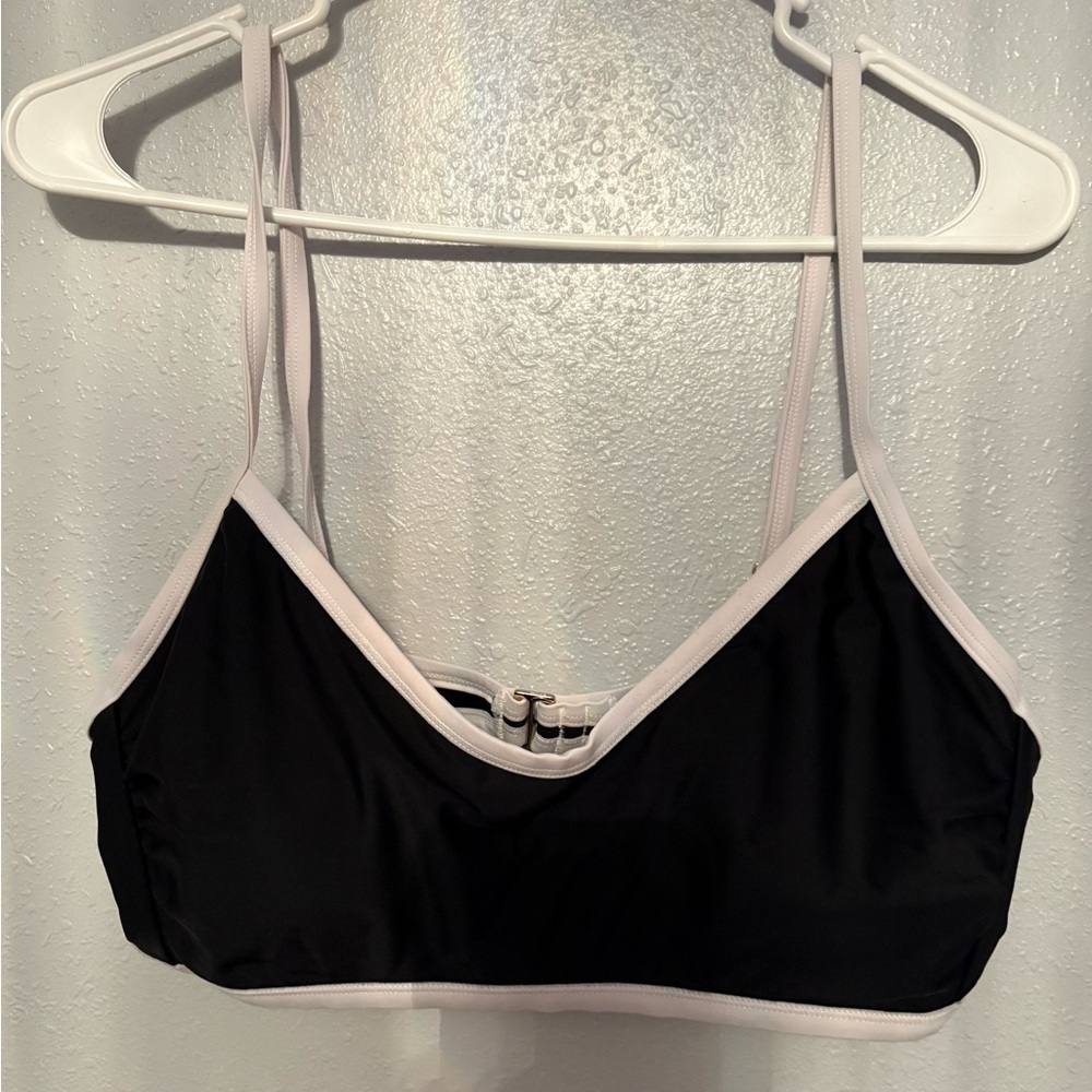 Black & White Contrast Bikini Top